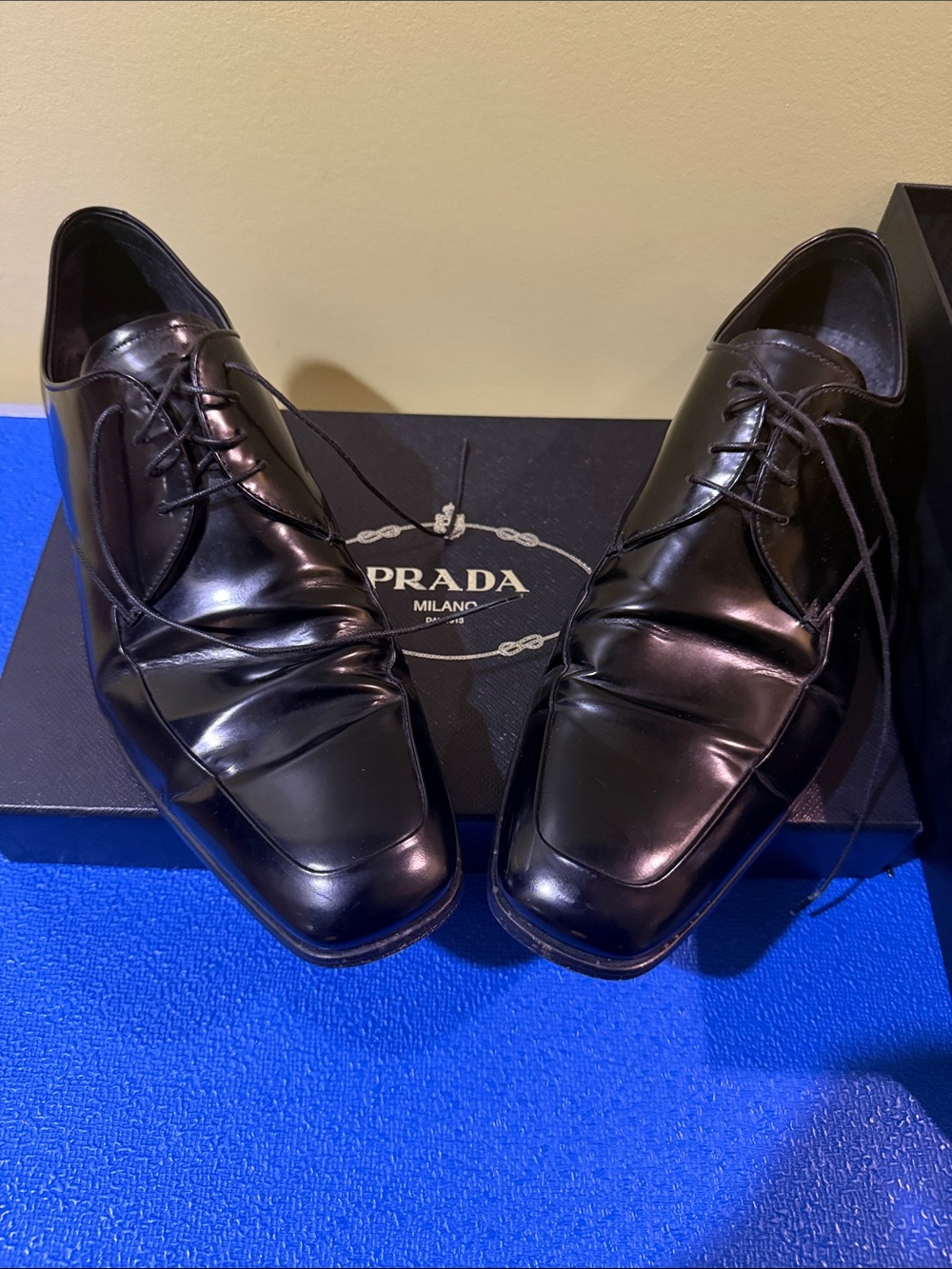 Prada Calzature Uomo Spazzolate Fume Shoes